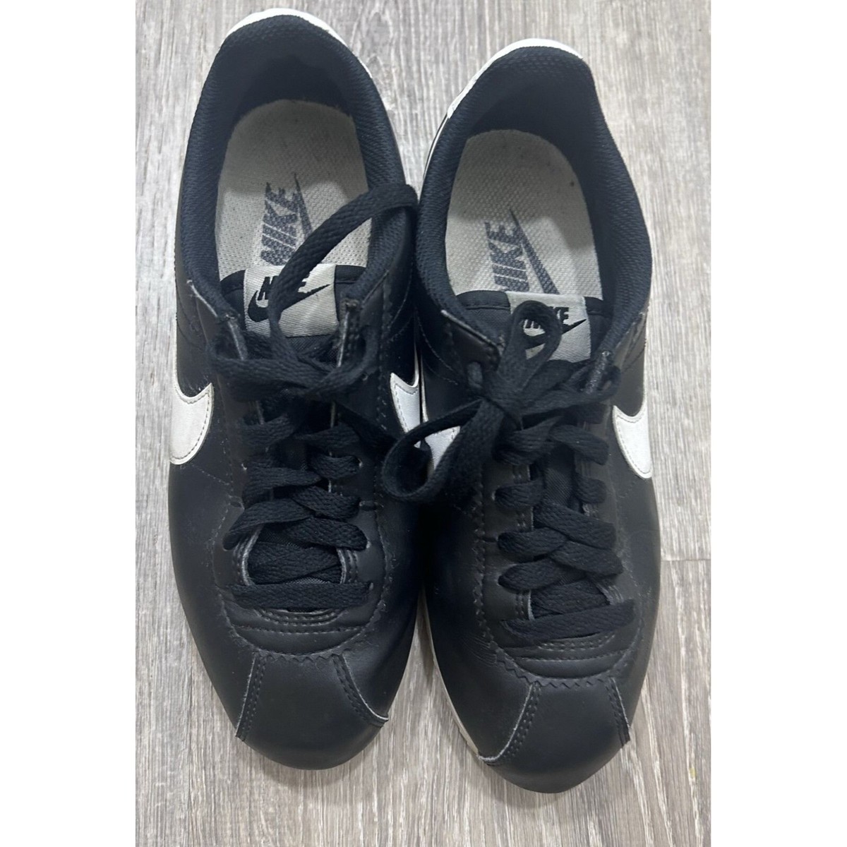 Nike Shoes Womens Size Cortez Sneakers Up Mid Top Black Runners
