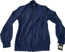 Cherokee Infinity Full Zip Jacket Womens Size S Blue Zip Pockets Contemporary