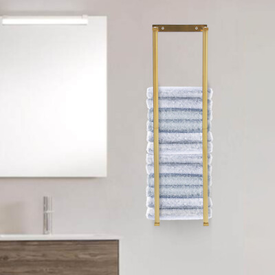 Wall Mounted Towel Rack Bathroom Towel Storage Organizer Towel Holder Stainless
