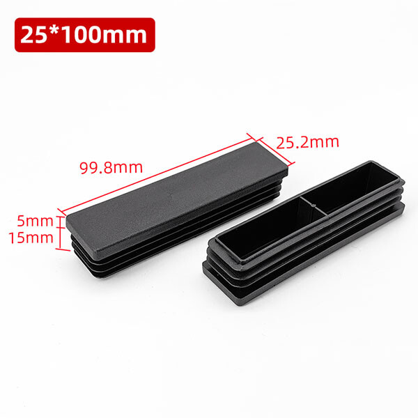 10pcs Square Plastic Black Blanking End Cap Tube Pipe Insert Plug Bung 10x10~50x50mm Chair Leg Feet Pads Covers Floor Protector – Buy The Best Products In The Online Store - Foto 3