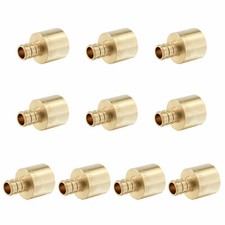 10 PIECES Pex 1/2" X 3/4" FEMALE SWEAT ADAPTERS BRASS CRIMP FITTINGS No Lead