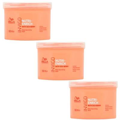 3x Wella Invigo Nutri-Enrich Haar-Maske Intensiv Pflegend, (3x 500ml)