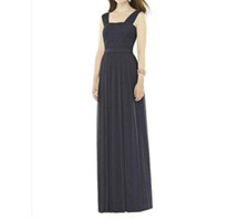 Alfred Sung Bridesmaid Chiffon Women Formal Wedding Dress Midnight-E31 Sz 14