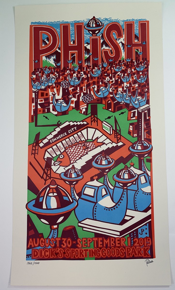 Phish 2019 Jim Pollock Commerce City Dicks Signed Limited Edition