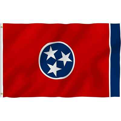 Tennessee State Flag 3' x 5' Ft 100D Nylon Premium Outdoor Flag with Grommets