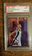 1997 97 Tim Duncan Topps Draft Redemption PSA 9 Mint #DP1 RC Rookie Card Rare!!