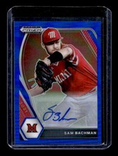 2021 Panini Prizm Draft Picks Base Autographs Prizms Blue #9 Sam Bachman /99
