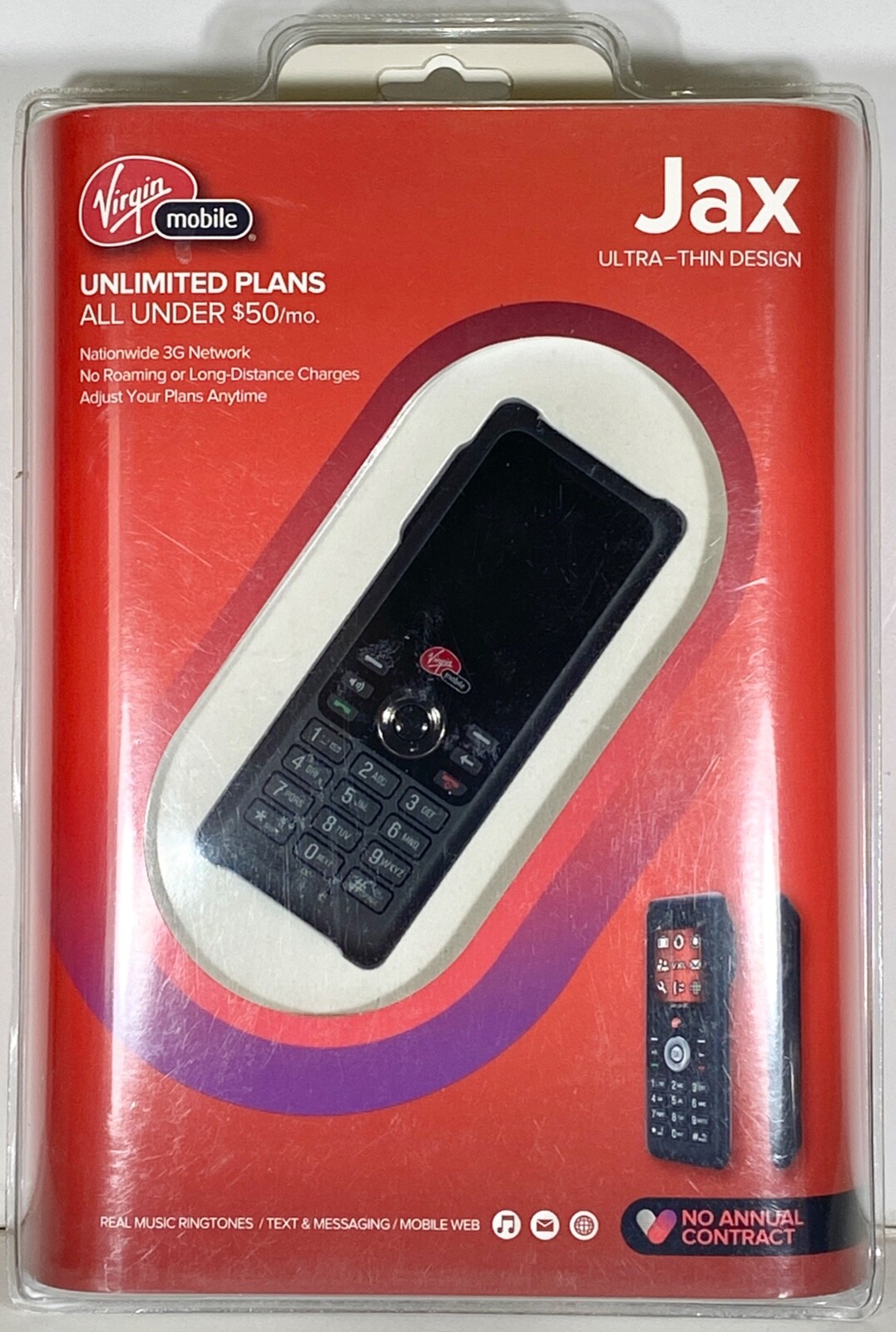 Kyocera JAX S1300 Black Ultra Thin Cellular Phone (Virgin Mo