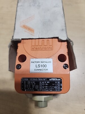 IFM EFECTOR ICE2040-FBOA/NPT 1/2''  INDUCTIVE SENSORS IC0006 250V -FREE SHIPPING