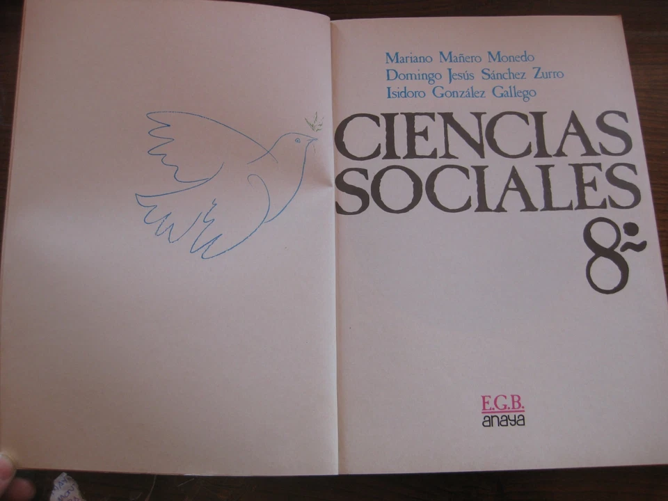 LIBRO TEXTO ESCUELA ESCOLAR COLEGIO CIENCIAS SOCIALES ANAYA 8 8º EGB NUEVO 1977 - Imagen 2 de 4