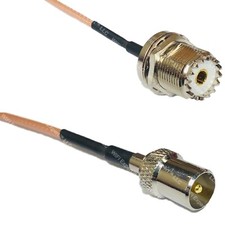 RG316 UHF Female BULKHEAD to DVB TV Pal Male RF Cable Rapid-SHIP LOT