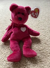 1999 Ty Original Beanie Babies VALENTINA Valentine Bear w/Tags  9 inch 