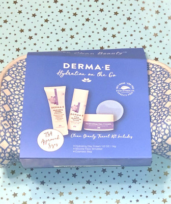 Derma E BRIGHTEN & GO Cosmetic Bag Travel Set *NEW 20 YEARS OF PERFECT FEEDBACK*