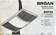 Broan PowerHeat 80 CFM Bath Exhaust Fan With Heater Model BHF80 Non Lighted