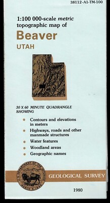 USGS Metric Topographic: Beaver, Utah 1980 Topo Map