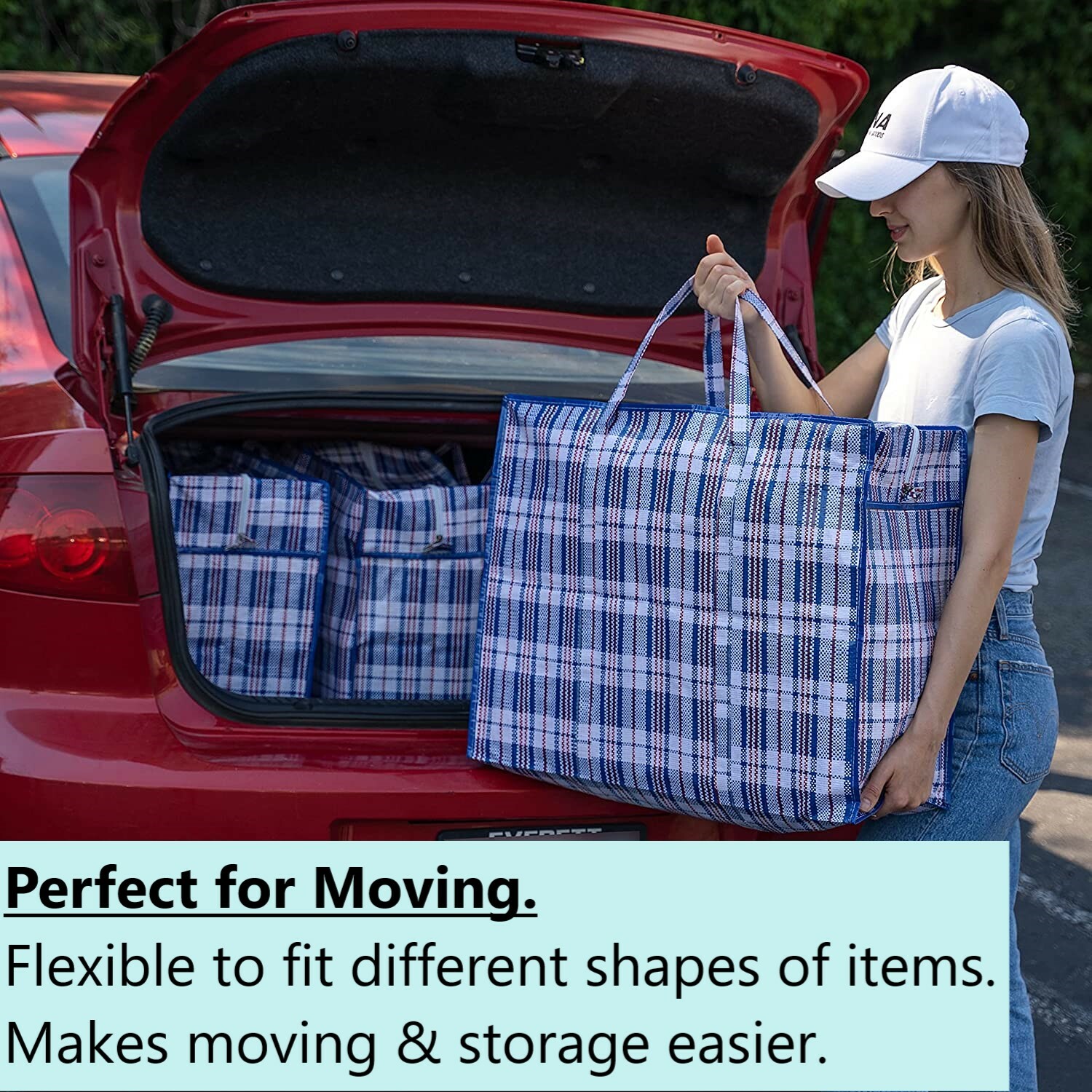 3 x Strong Extra Large Jumbo Storage Moving Laundry Bags With Zips