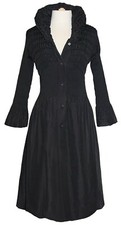 Jerry T Jacket Nwt Size Small Black Spread Lapel Snap Front Lined Lined