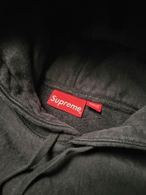 Supreme S Logo Hooded Sweatshirt Black Men's Size Large L Supreme S Logo Hooded Sweatshirt Black Men's Size Large L