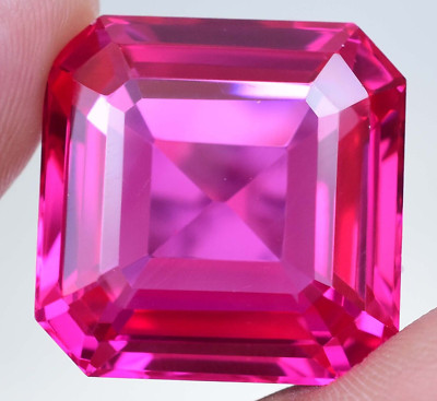 Natural Mogok Rose Pink Ruby 63.70 Ct Certified Stunning Octagon Shape Gemstone