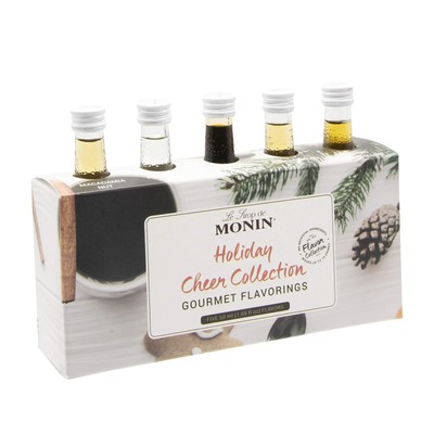 Monin 5-Flavor Holiday Cheer Collection Gluten-Free Natural Flavors for Drinks