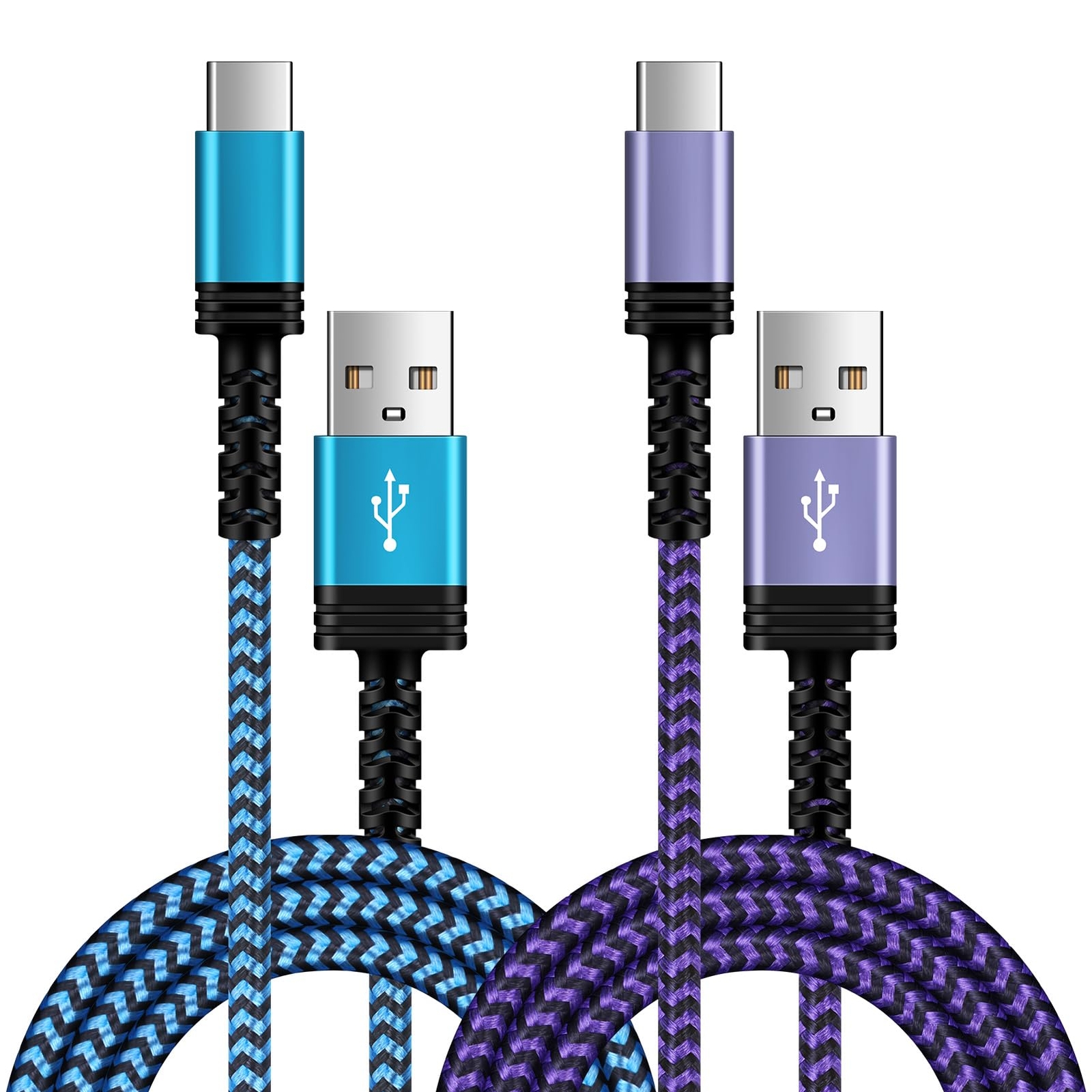 USB C Charger Cable 3A Fast Charging2 Pack6ft Braided USB-A to Type-C Cord fo...