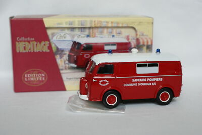 Camionnette Pompiers Peugeot D3A Ouroux - Ixo/Altaya 1/43 - Rouge - Occasion Excellent état