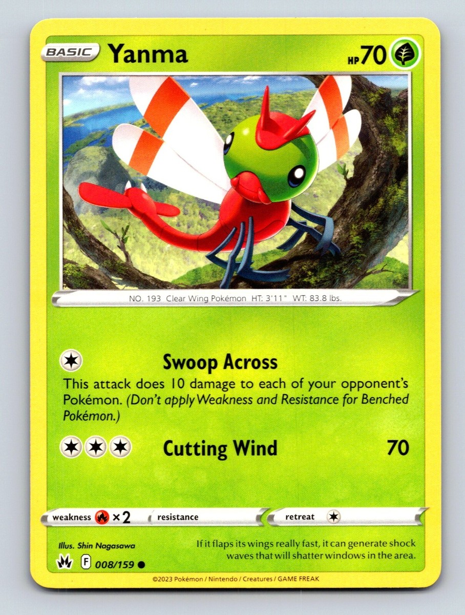 Yanma HP 70 Swoop Across Cutting Wind Rarity Green Pokémon Card | eBay