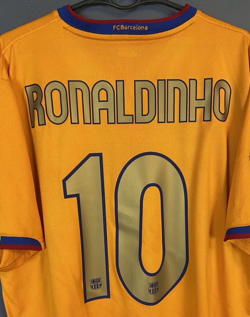 RONALDINHO #10 MENS FC BARCELONA 2006/2008 SOCCER FOOTBALL SHIRT