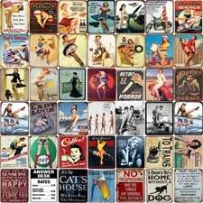 Retro Metal Tin Sign Vintage Plaque Girl Classic Poster Bar Club Customization