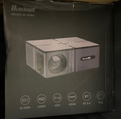 MaxAngel HD 1080P Home Theather Projector Wifi, HDMI, BT 5.0 Model: M-508A.