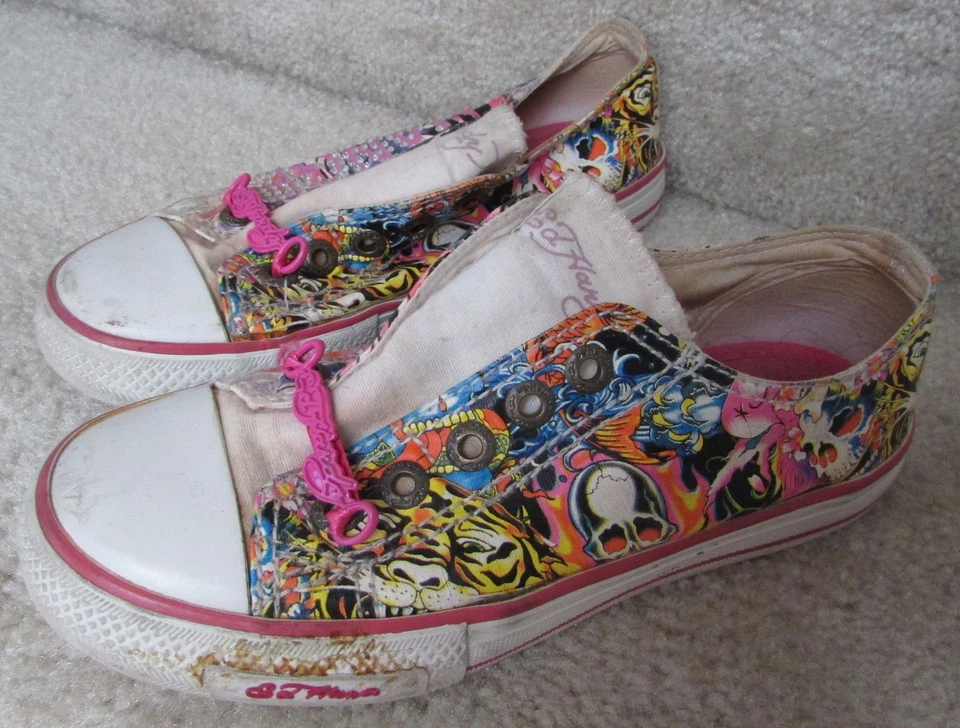 Ed Hardy Little Kid/Big Kid Yes Can Obama Fashion Slip On Sneakers Size 2 - Image 2 of 4