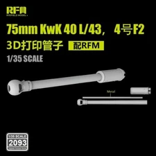 RYE 2093 1/35 75mm KwK 40L/43 for Pz.Kpfw IV Ausf F2 For RFM 3D Print Gun Barrel
