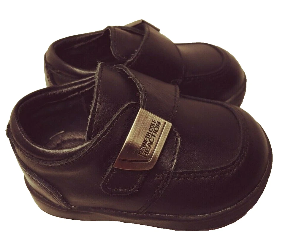 Kenneth Cole Reaction Zapatos Negro Pequeño Flex Niños Cuero Mocasín Niño Pequeño Talla 3M Foto 2 de 4