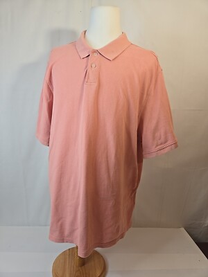 Sx 2XL Mens Polo Shirt Button Casual Dusty Rose Golf Shirt New