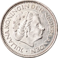 [#894213] Münze, Niederlande, Juliana, Gulden, 1975, vz(50-53), Nickel, KM:184a