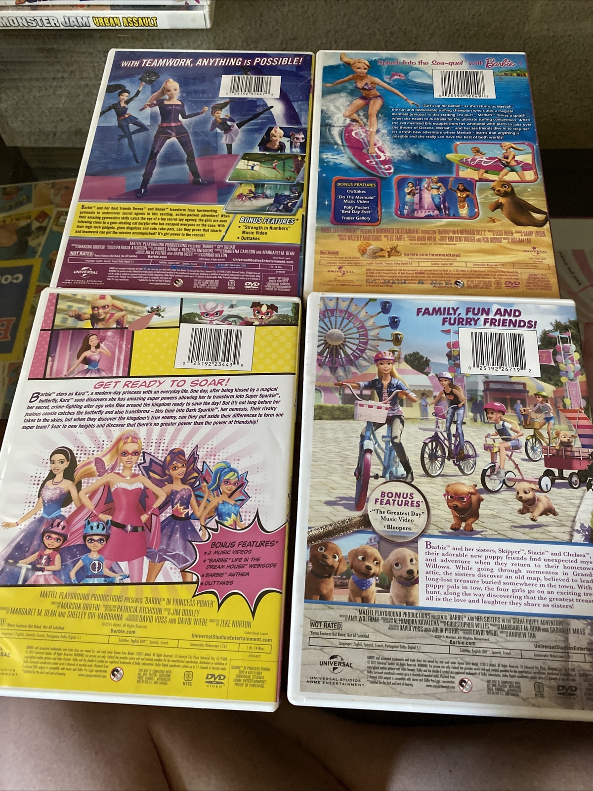 Barbie Princess Mermaid Spy Puppy Movies Lot Dvd Movies Girl Kid Ebay