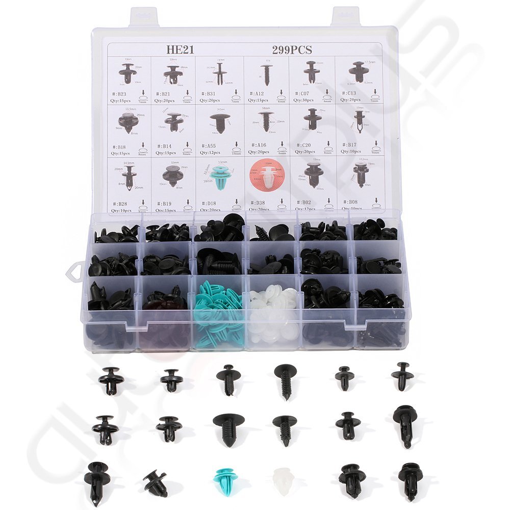 100x Car Body Plastic Automotive Push Pins Rivet Fasteners Trim - Foto 10