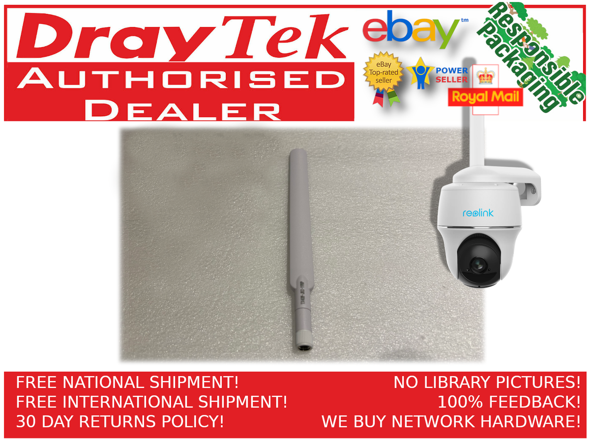 NEW Reolink Go PT 3G/4G/LTE 5dBi RP-SMA Male replacement antenna