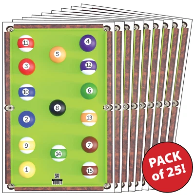 FREEDOM GUN TARGETS 25 Paper Shooting Targets for Gun Range Rifle Pistol Handgun 3D Billiards 23x35