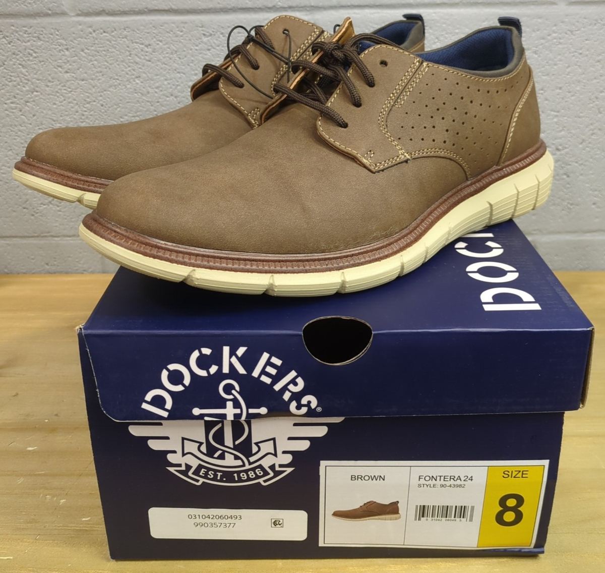 NEW Mens Dockers Fontera 24 Lace Up Casual‎ Dress Shoes Brown Size 8 Dockers Fontera 24 Dress Casual Oxford Men main image 4