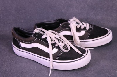 Vans Sneaker Ward Unisex Skaterschuhe schwarz weiß Gr. 36,5 Canvas Leder BC1915