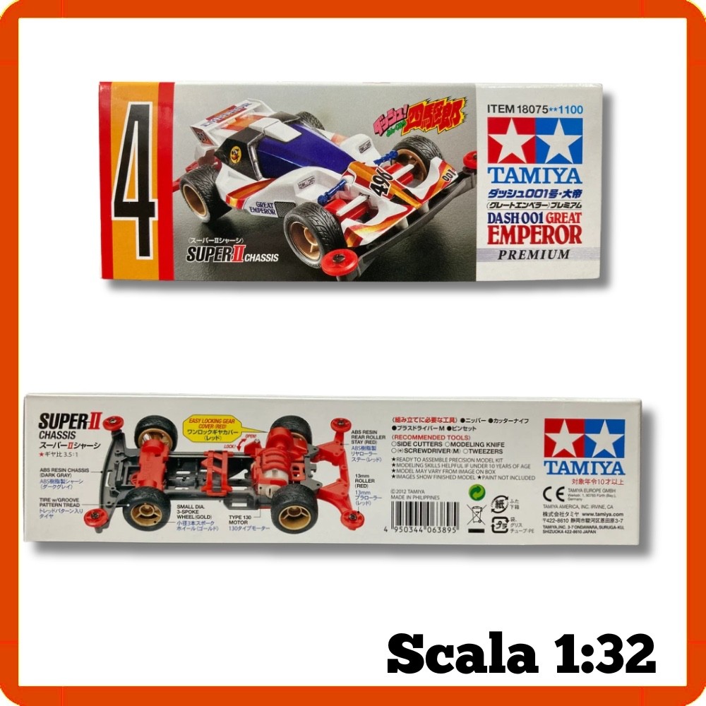 Tamiya mini4wd 1/32 auto DASH 001 GREAT EMPEROR SUPER 18075 Modellismo model kit foto 5