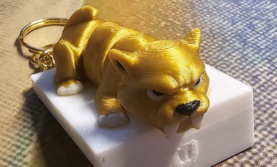 3D PRINTED SABER TOOTH TIGER FIDGET KEYCHAIN FUN FOR ALL ARTICULATED KID TOY
