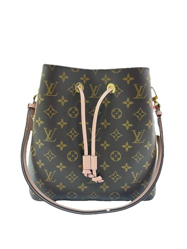 Authentic Louis Vuitton NeoNoé MM Monogram Canvas Pink Drawstring Bucket Bag - Picture 1 of 7