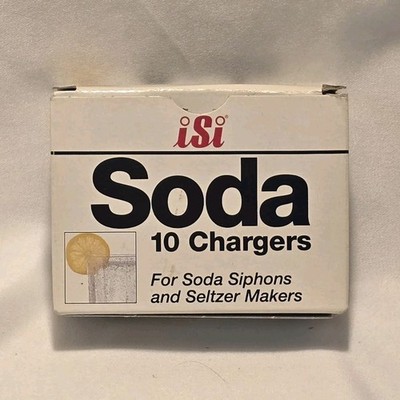 iSi CO2 Soda Chargers - 10 Pack - 8.4g Cartridges for Soda Siphons - Open Box