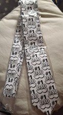 Men's Classic 1 Dad Father's Day Tie White with Black writing, NEW