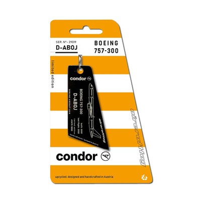 Aircrafttag Condor B757 D-ABOJ - schwarz (Logo Cut)