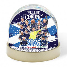 Scotland We'll Be Coming Snow Globe World Cup 2026 Fans Xmas Decoration