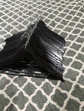 21 Curved Wooden Clothes Hangers with Metal Hooks for Coats, Dresses, Suits