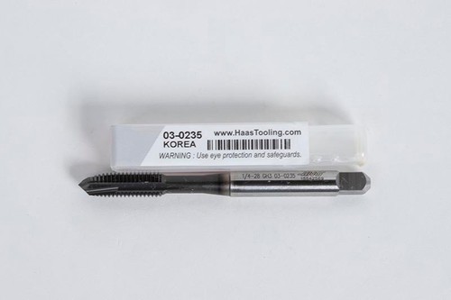 Haas 1/4"-28 UNF HSS-E Rubinetto a punta spirale 0,255" gambo x 0,591" lunghezza filetto 3XD - Foto 4 di 4